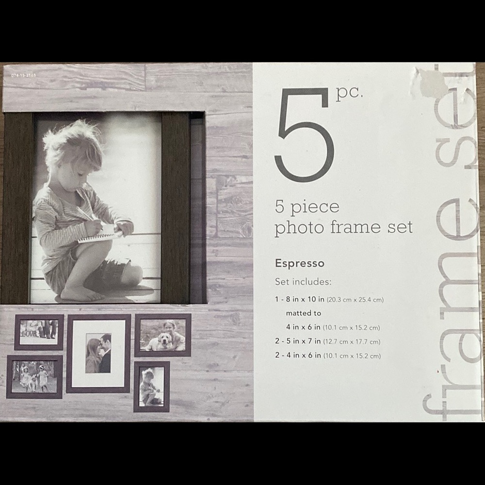 5 piece photo frame set